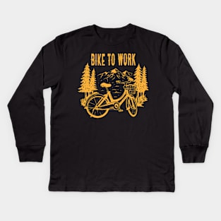 Bike to Work Day Kids Long Sleeve T-Shirt